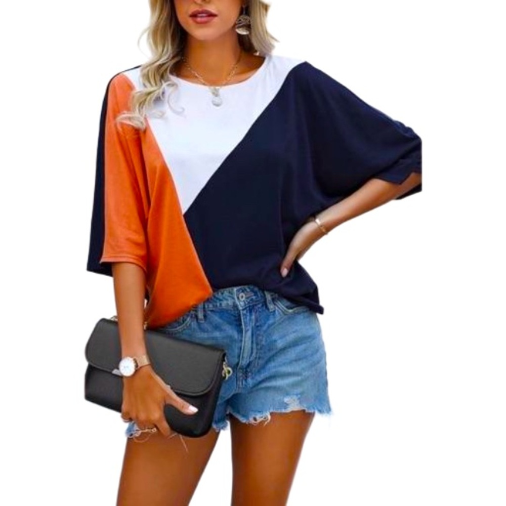 Women's Dolman Half Sleeve Loose Top - Picture 4 of 14